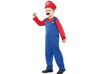 Deguisement plombier Mario 7-9 ans (combinaison + casquette) - Costume enfant -