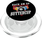 Billiards Pool Player Ball Pun Vintage Rack Em Up Buttercup PopSockets PopGrip for MagSafe