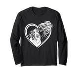 Saint Bernard Mom Dog Art Valentine's Day Heart Long Sleeve T-Shirt