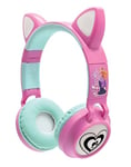 LEXIBOOK, Barbie, 2-in-1 Bluetooth and wired headset with cat ears, Rechargeable with light effects, Stereo sound, Foldable, Adjustable, LED lights, HPBTKTBB