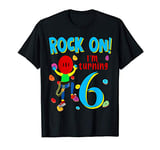 Rock On I'm turning 6 Wall Climbing Boy 6th Birthday T-Shirt