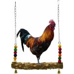 Tuserxln - balançoire en bois pour animaux, jouet de stand de poulet, jouets de poulet balançoire Poulailler Accessoires Perruche Balançoire Perche