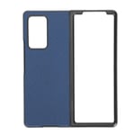 Hiilikuitukuvioinen nahkasuojakotelo Samsung Galaxy Z Fold 2 Iskunkestävälle CoverBlue