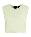 Puma x Rihanna Fenty Sleeveless Cropped Crew Neck Top Vanilla Womens 574749 01 - Off-White Cotton - Size 14 UK