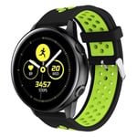 Samsung Galaxy Watch Active kaksivärinen kestävä ranneke - Musta / Vihreä