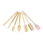 Nail Bits Drill Bit Set 7pcs Cleaning Brush Bit For Manicure