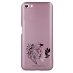 Coque rose pour Iphone 7 8 SE line art 5 et fleur