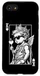 Coque pour iPhone SE (2020) / 7 / 8 Cupid Valentine King Of Hearts Card Poker Player