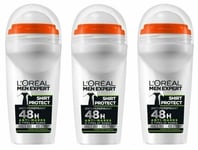 Loreal Men Expert Roll On Anti-Perspirant Deodorant 50ML x 3