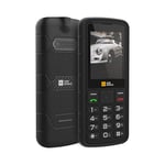 AGM M9 4G Téléphone Portable Senior Débloqué avec Grandes Touches | Robuste Étanche IP68 | Double SIM | Numérotation Rapide | Double Batterie | Téléphone Incassable Pas Cher Écran 2,4 Pouces Noir