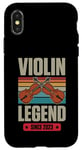 Coque pour iPhone X/XS Violin Legend Since 2023 Anniversaire pour violoniste