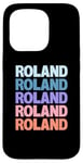 Coque pour iPhone 15 Pro Funny Modern Repeated Text Design Roland