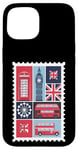 iPhone 15 London Stamp with Iconic Landmarks - London Souvenir Case