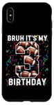 iPhone XS Max Bruh It's My 3rd Birthday 3 Year Old Football Player Case