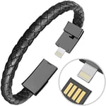 Type C Bracelet Charger - USB Charging Cable - Leather Braided Fast Charging Emergency Smart Fashion Bracelets Cord for HUAWEI/Samsung/phone(for Use with Type C/Android/phone Chargers)IOS-20CM