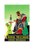 Wee Blue Coo Ad Drink Alcohol Champagne Royal Melchior King Bottle Wall Art Print