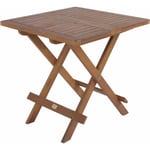 Spetebo - Table de jardin en bois d'acacia huilé - 50 cm - Table d'appoint pliante