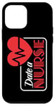 Coque pour iPhone 12 mini Infirmière Heartbeat Medical Professional Fun Date a Nurse