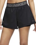 Nike W NK FLX 2IN1 Short WVN ESSNT Sport Femme, Black/Black/(Thunder Grey), FR : 2XL (Taille Fabricant : 2XL)