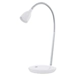 Eglo 93078 Lampe de Bureau, Métal, Intégré, Blanc