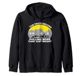 USA Tow Truck Driver, Truck Driver Yellow Line, Tow Truck Zip Hoodie