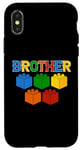 Coque pour iPhone X/XS T-shirt humoristique Brother Master Builder Bricks Blocks