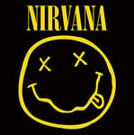 Nirvana Smiley 2.5 cm 40 x 40 cm Couverture d'Album Impression Sur Toile, Multicolore ColouRouge, 40 x 40 cm