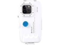 Puluz Plastic Waterproof Case For Iphone 14 Plus/Pro Max/13 Pro Max/12 Pro Max/11 Pro Max (White)