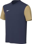 NIKE Y NK DF Tiempo PREM II JSY SS T-Shirt, Navy-Gold, XS