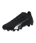 PUMA Homme Ultra Match FG/AG Chaussure de Football, Noir Blanc, 40.5 EU