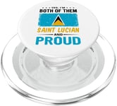 Saint Lucian Roots Lucian Pride Design for St Lucian PopSockets PopGrip for MagSafe