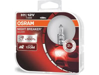 Osram Halogenlampa H1 12V 55W P14.5S Night Breaker Silver +100% /2 St./