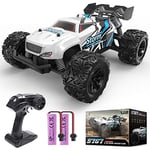 DEERC Remote Control Cars Monster Truck W/ 2 Batteries for 40 Min Play, All-Terrain 2.4GHz RTR Rock Crawler Toy Gift for Boys Girls Kids Beginners