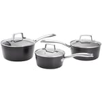 Stellar Rocktanium SPA1 3 Piece Set of Non-Stick Pans, Induction Ready, Lids