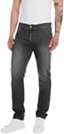 REPLAY Adult M914 Anbass Power Stretch Jeans, Dark Grey 097, 29W / 34L