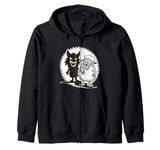 Unique Comic Sheep and Wolf Shadow for a Sheep Lover Zip Hoodie