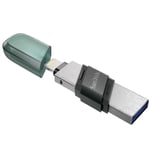 SanDisk iXpand USB / Lightning Dual Flash Drive Flip - 256GB - Sea Green USB 3.0