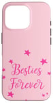 Coque pour iPhone 16 Pro Jolies étoiles avec inscription « Best Friends For Besties Forever Friend »