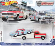 Hot Wheels 2023 Team Transport ‘61 Impala / ‘72 Chevy Ramp Truck - HKF40