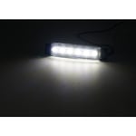 Lastbil Trailer Sidomarkör Blinkers Bil Signal Broms Bak Varning Bakljus 6LED 12V 24V nödljus biltillbehör white 1 piece