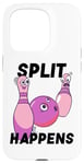 Coque pour iPhone 15 Pro Split Happens Bowler Funny Bowling