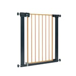 Safety 1st Easy Close Metal Gate, Barrière escalier Enfant à Pression 73-80 cm (Max. 108 cm), Barrière de sécurité Enfant Facile à Fermer d'une Main, sans vis, Double Verrouillage, Effet Bois