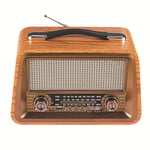 Portable Wooden Retro Radio Wireless Bluetooth Speakers HIFI Stereo AM/FM9937