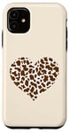 Coque pour iPhone 11 motif imprimé vache marron - Motif vache marron coeur homme