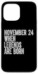 iPhone 13 Pro Max Legends Are Born On November 24th Birthday Vintage 24 Case