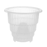 jieGorge 12cm Orchid Clear Flower Pot Plastic Slotted Breathable Orchid Pots, Patio, Lawn & Garden for Easter Day (B)