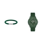 Lacoste Analogue Quartz Watch for Men with Green Silicone Bracelet - 2011238 Men's LACOSTE.12.12 Collection Silicone Bracelet Green - 2040169