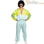 Men's Shell Suit 80's Scouser Tracksuit Fancy Dress Costumes Stag Do Outfit