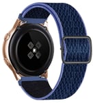 (kaksivärinen sininen) nailonranneke Samsung Galaxy Watch 4/classic/46mm/active 2/gear S3/amazfit säädettävä elastinen rannekoru Huawei Gt 2/3 Pro Band - kellon rannekkeet