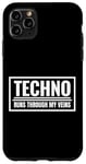 Coque pour iPhone 11 Pro Max Techno Runs Through My Veins Music Festival Rave Outfit